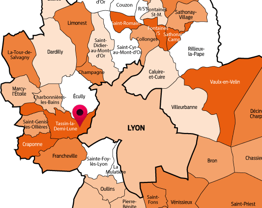 Zone soutien scolaire à domicile Tassin-la-Demi-Lune